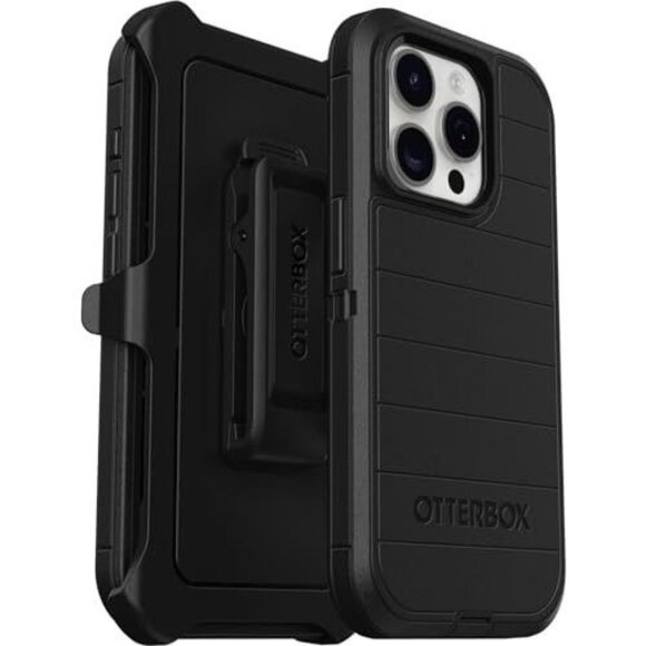 OtterBox - Defender Pro Series Case and Holster for iPhone 15 Pro - Black - Picture 3 of 10